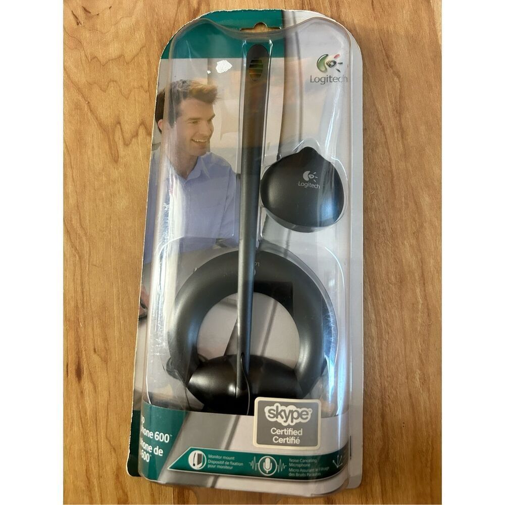 Logitech Desktop Microphone 600 Stand & Monitor Mount NEW Sealed Remote Work